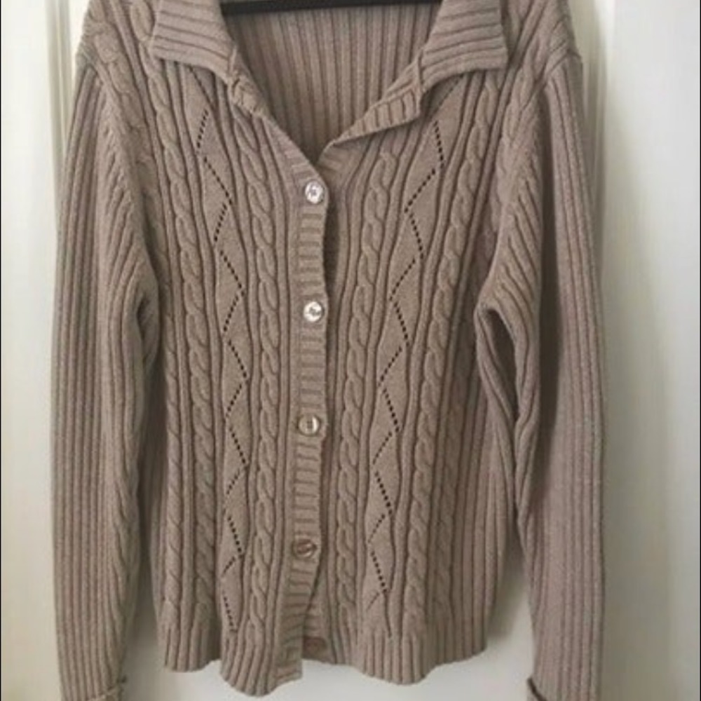 Basic Editions Capuccino Cardigan XL